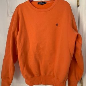 Orange Polo Pullover Sweater